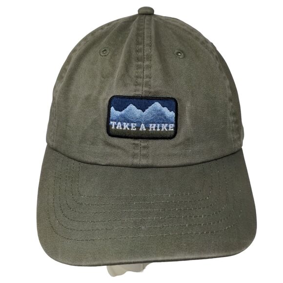 Unbranded Men's Slideback Hat Green Size OS Embroidered Logo Take A Hike - Picture 1 of 7